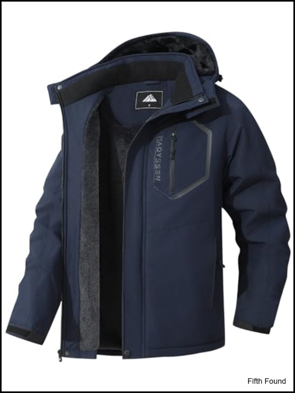 Waterproof Fleece Lined Men's Ski Jacket Hooded Winter Parka